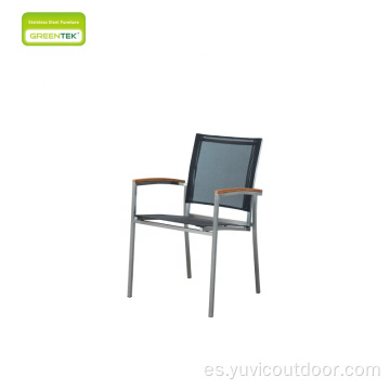 Mesa de comedor de acero inoxidable HPL de moda europea